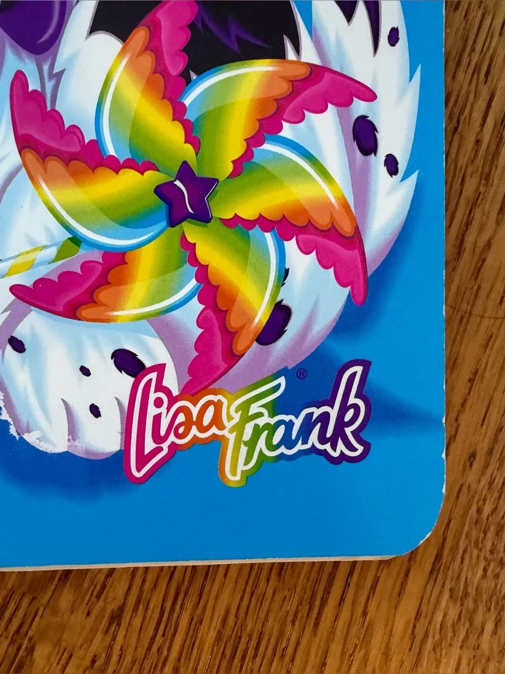 Vintage Y2K Lisa Frank Spiral Bound Notebook Puppies Violet Velvet Pinwheel 50pg